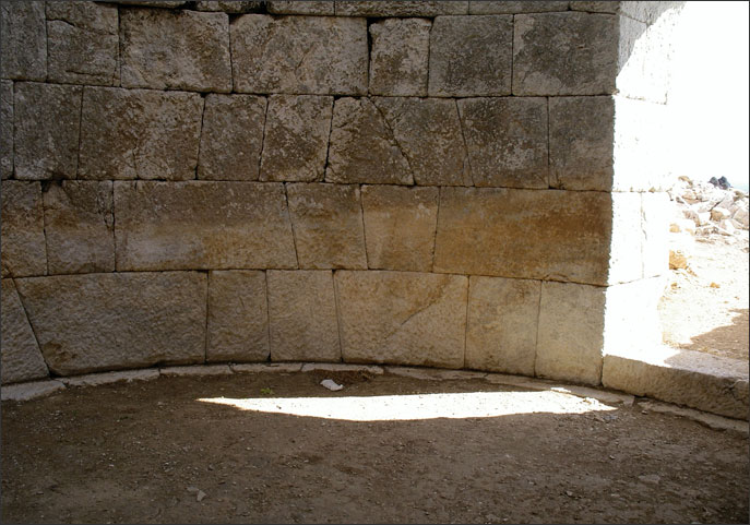 Masonry inside the Hellenistic Tower