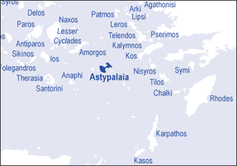 Astypalaia locator map