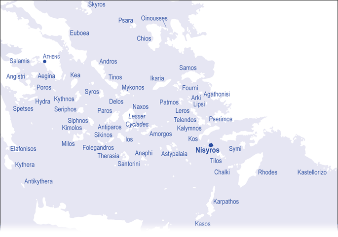 Nisyros locator map
