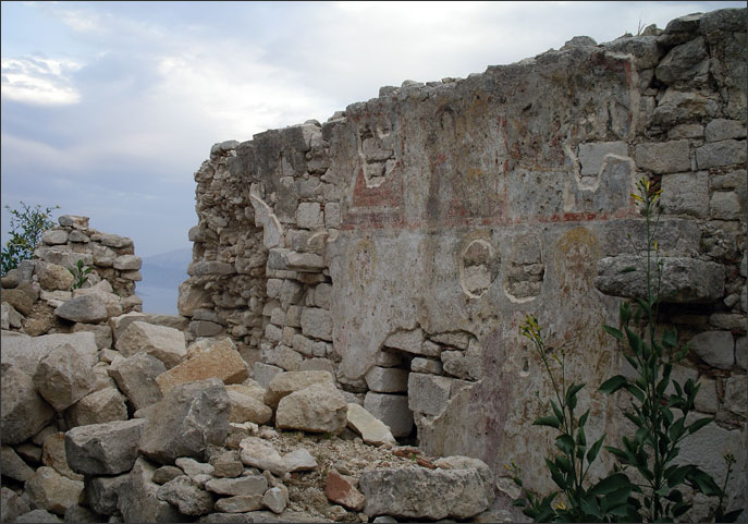 Vestiges of painting in Ag. Nikolaos within the castle