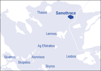 Samothrace locator map