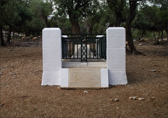 The grave of Rupert Brooke
